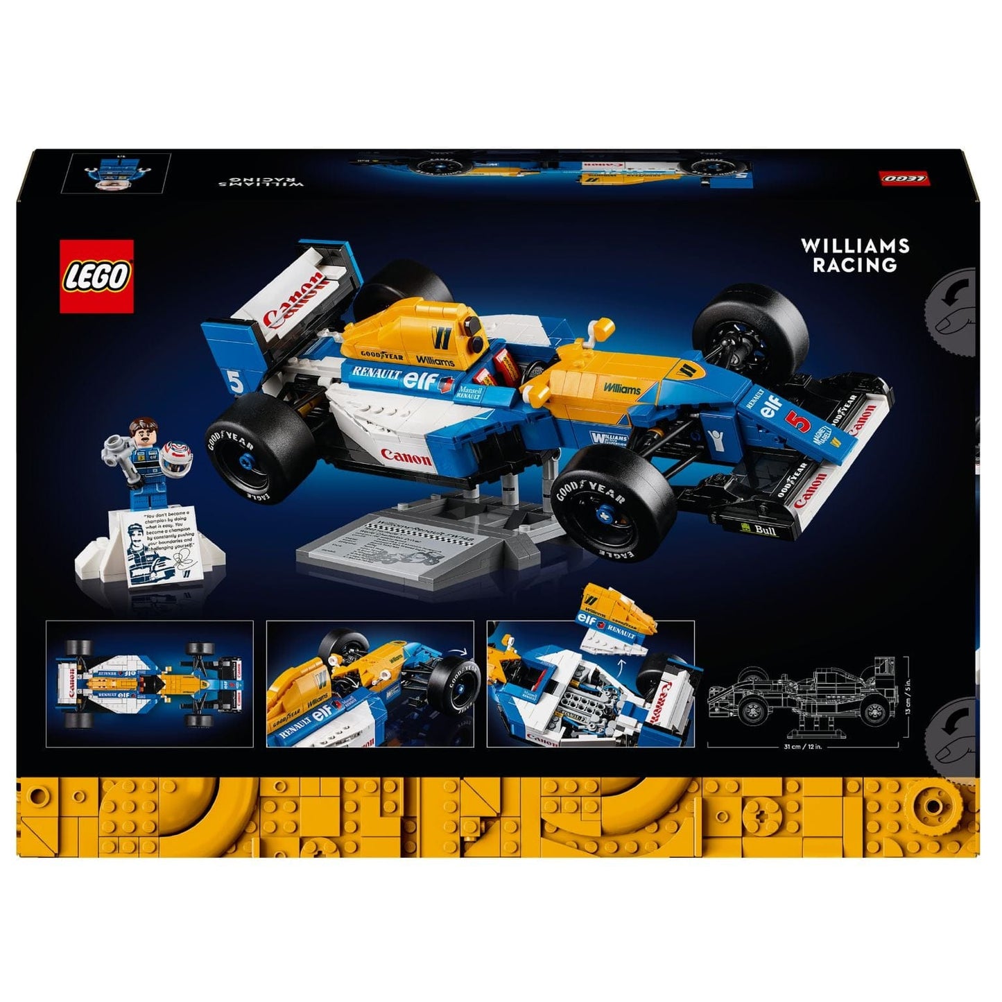 LEGO Icons Williams FW14B com imagem complementar