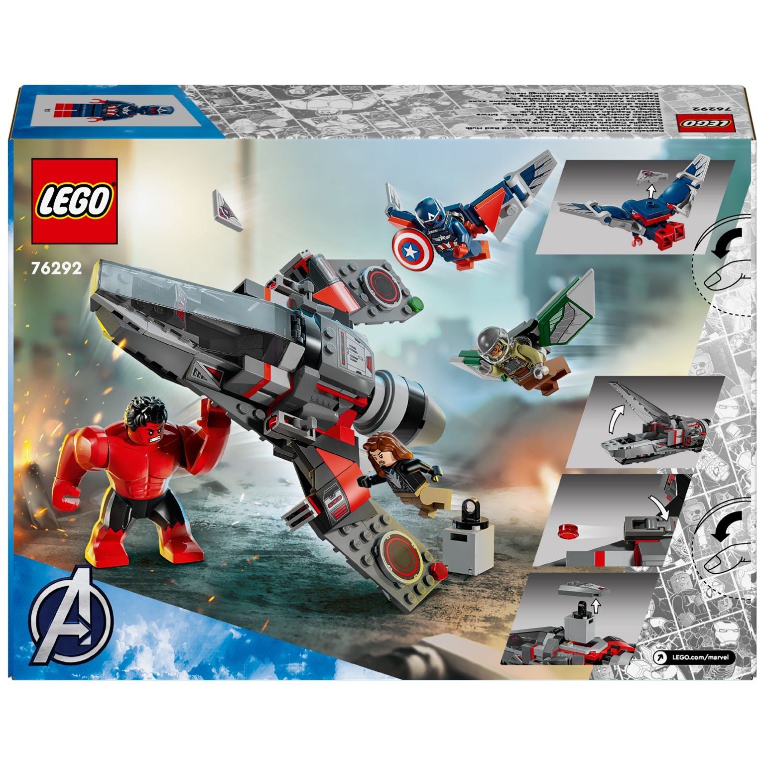 Lego Marvel 76292 Capitão América contra Red Hulk