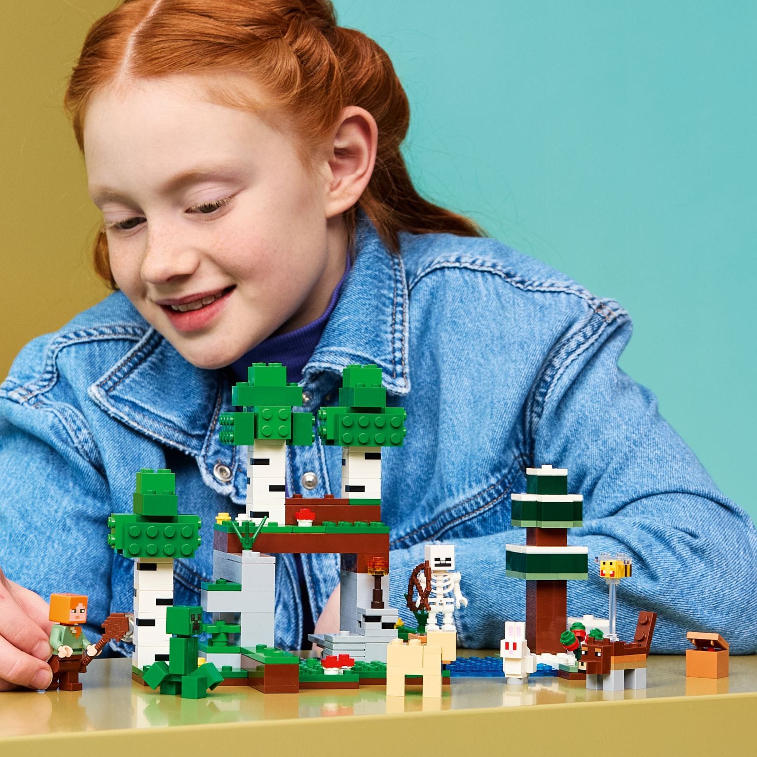 Construção LEGO Minecraft Aventura na Primeira Noite inspirada no jogo