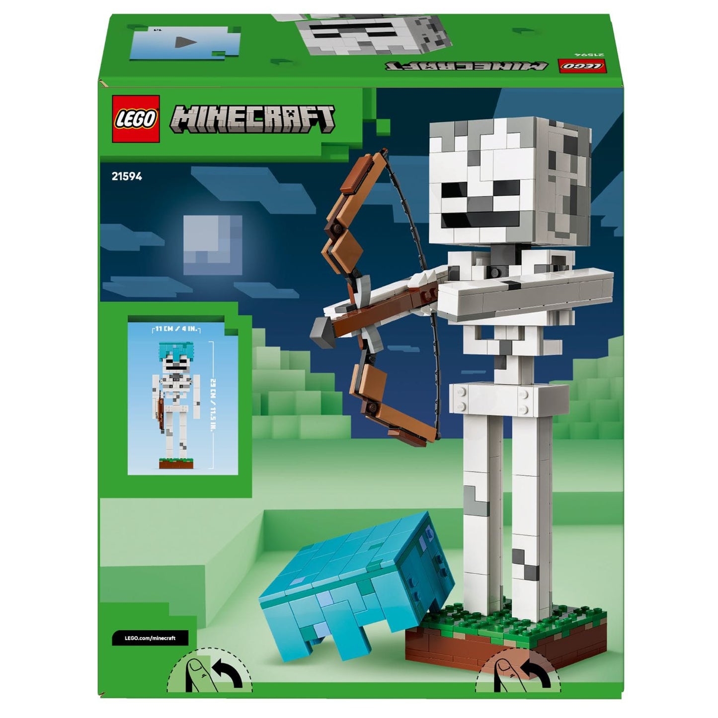 LEGO Minecraft O Esqueleto para brincadeira criativa com ação