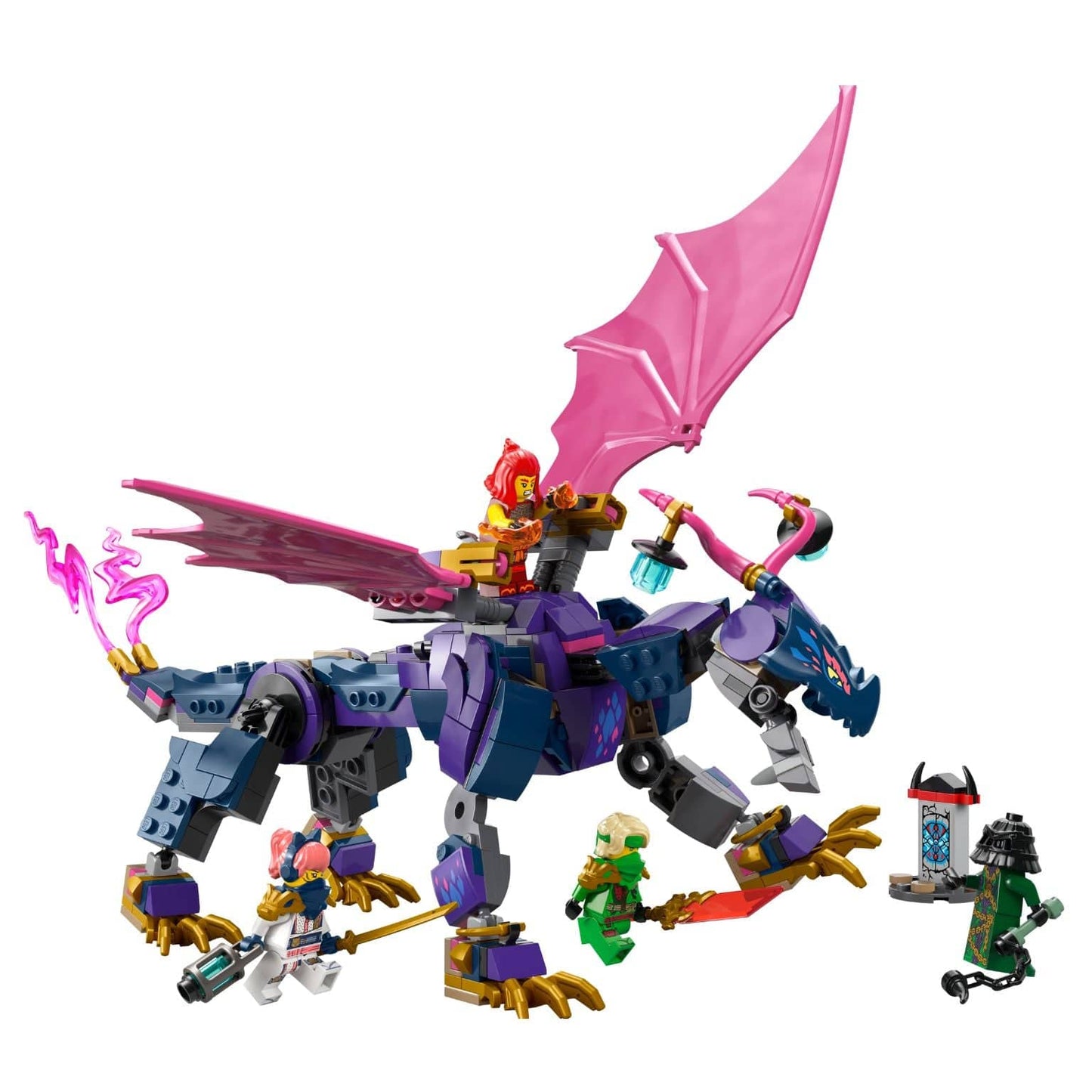 LEGO NINJAGO Rontu, a Mestre Dragão (71842) – dragão articulado com asas e minifiguras, set de 381 peças