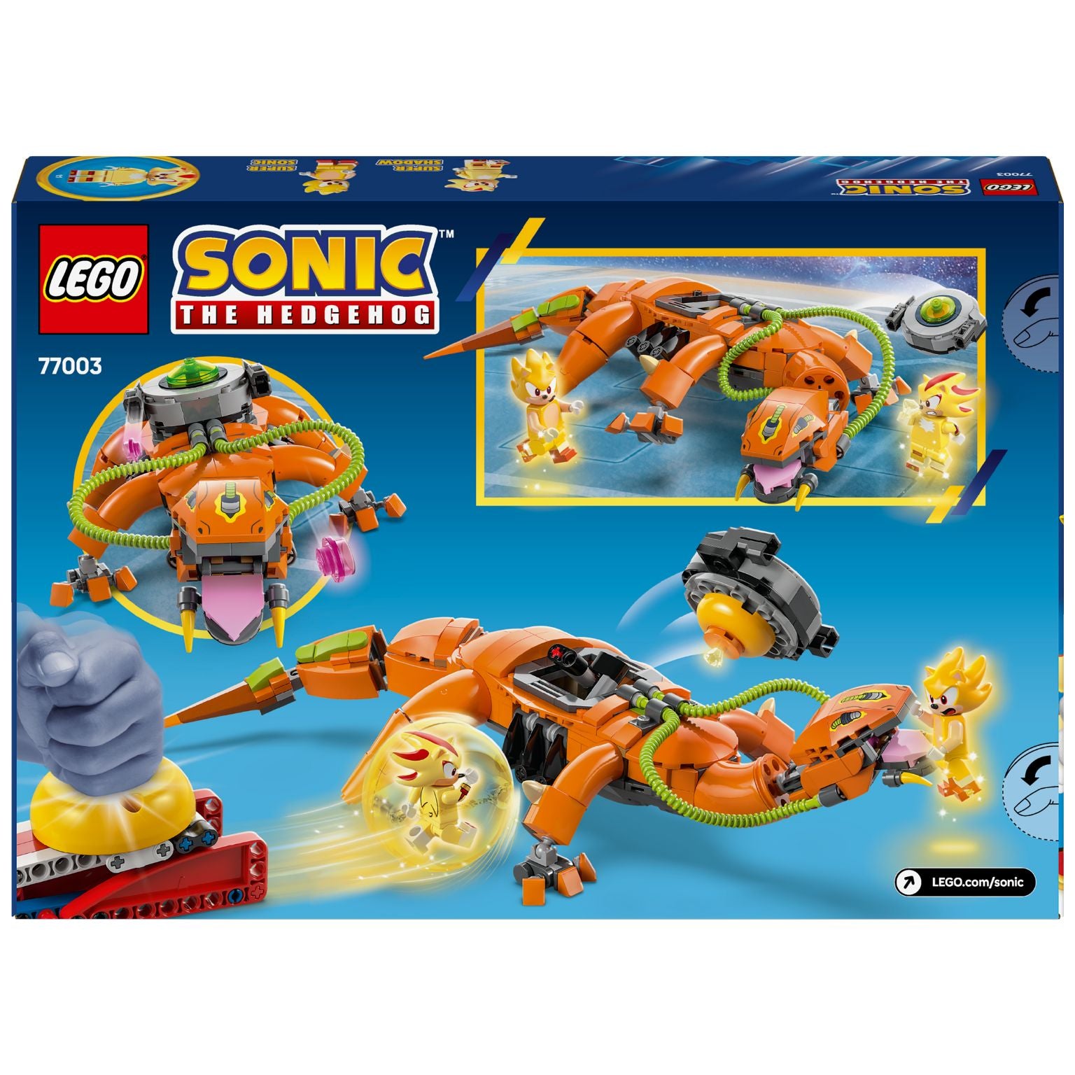 Lego Sonic 77003 Super Shadow contra Biolizard