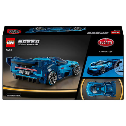 LEGO Speed Champions Bugatti Vision GT azul hiperdesportivo com figura piloto
