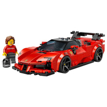 Lego Speed Champions Carro Desportivo Ferrari SF90 XX Stradale vermelho com asa traseira e minifigura Ferrari