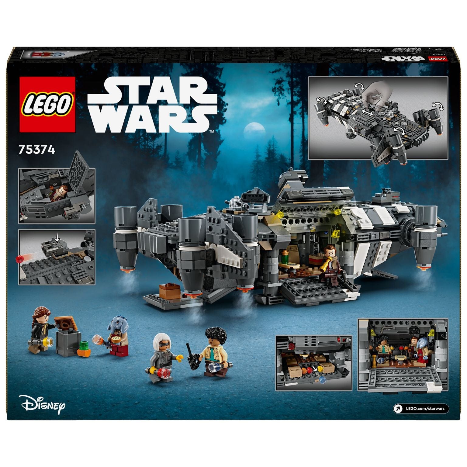LEGO Star Wars A Onyx Cinder nave espacial com minifiguras em missão