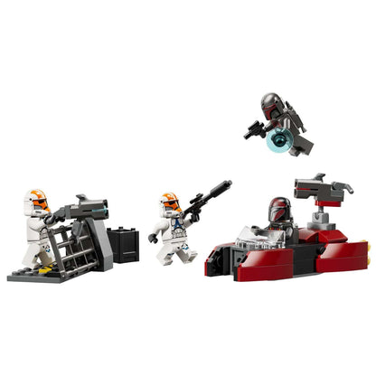Lego Star Wars Pacote de Combate do Cerco de Mandalore montado, com minifiguras e veículos