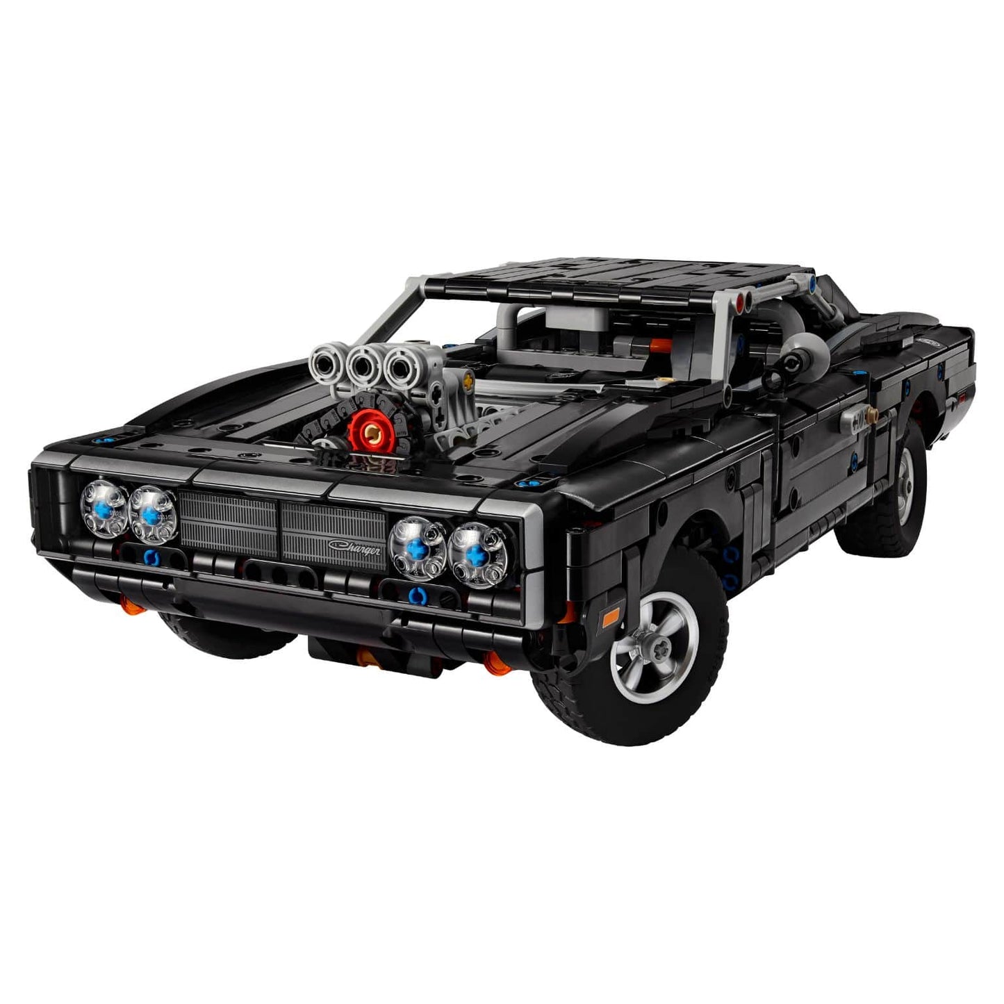 LEGO Technic Dodge Charger R/T montado em exposição