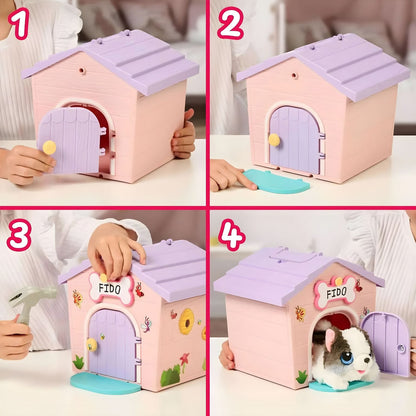 Little Live Pets Casa do Mini Cão Surpresa com casinha, acessórios de adoção e cão mistério