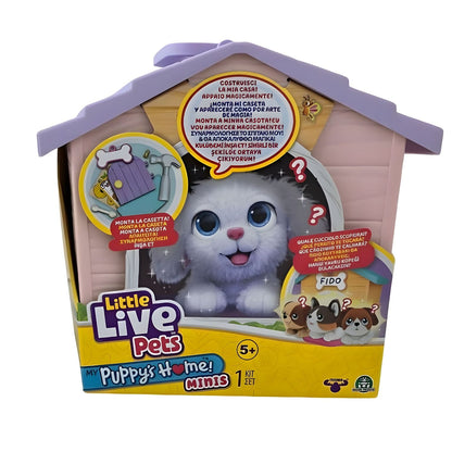 Little Live Pets Casa do Mini Cão Surpresa com casinha, acessórios de adoção e cão mistério
