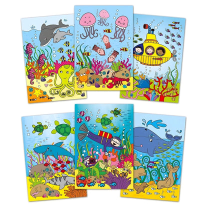 Livro de colorir Water Magic No oceano Galt com caneta de água e ilustrações do fundo do mar