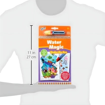 Livro de colorir Water Magic No oceano Galt com caneta de água e ilustrações do fundo do mar
