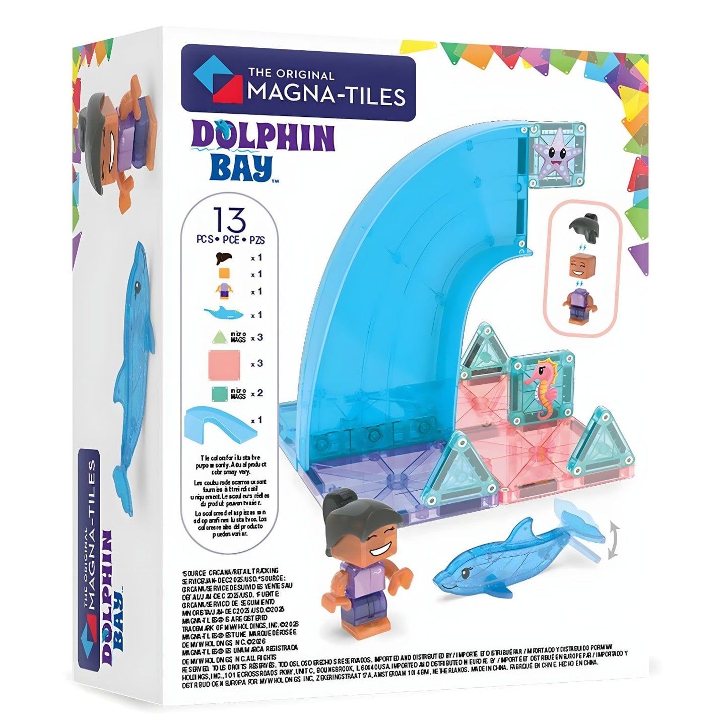 Magna-Tiles Baía do Golfinho com peças magnéticas e aventura junto ao oceano