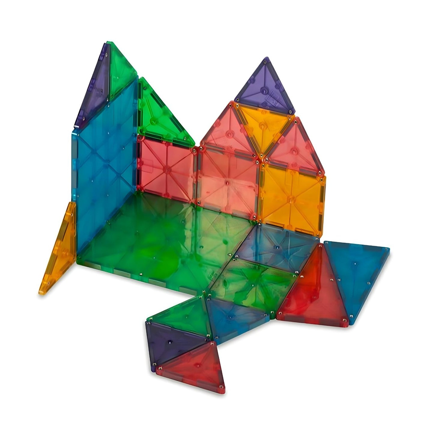 Magna-Tiles Cores Claras 32 peças blocos magnéticos coloridos em construções 3D
