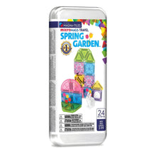 Magna-Tiles microMAGS Travel Spring Garden com peças coloridas de construção magnética