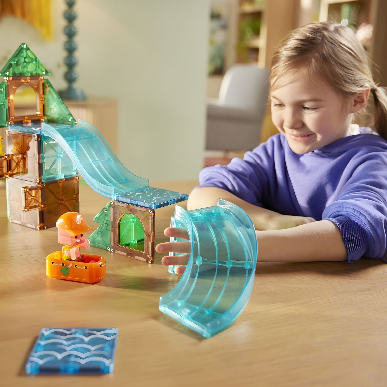 MAGNA-TILES Raging Rapids com construções magnéticas inspiradas na natureza