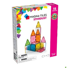 Magna-Tiles Stardust peças magnéticas brilhantes com espelhos coloridos em construção criativa