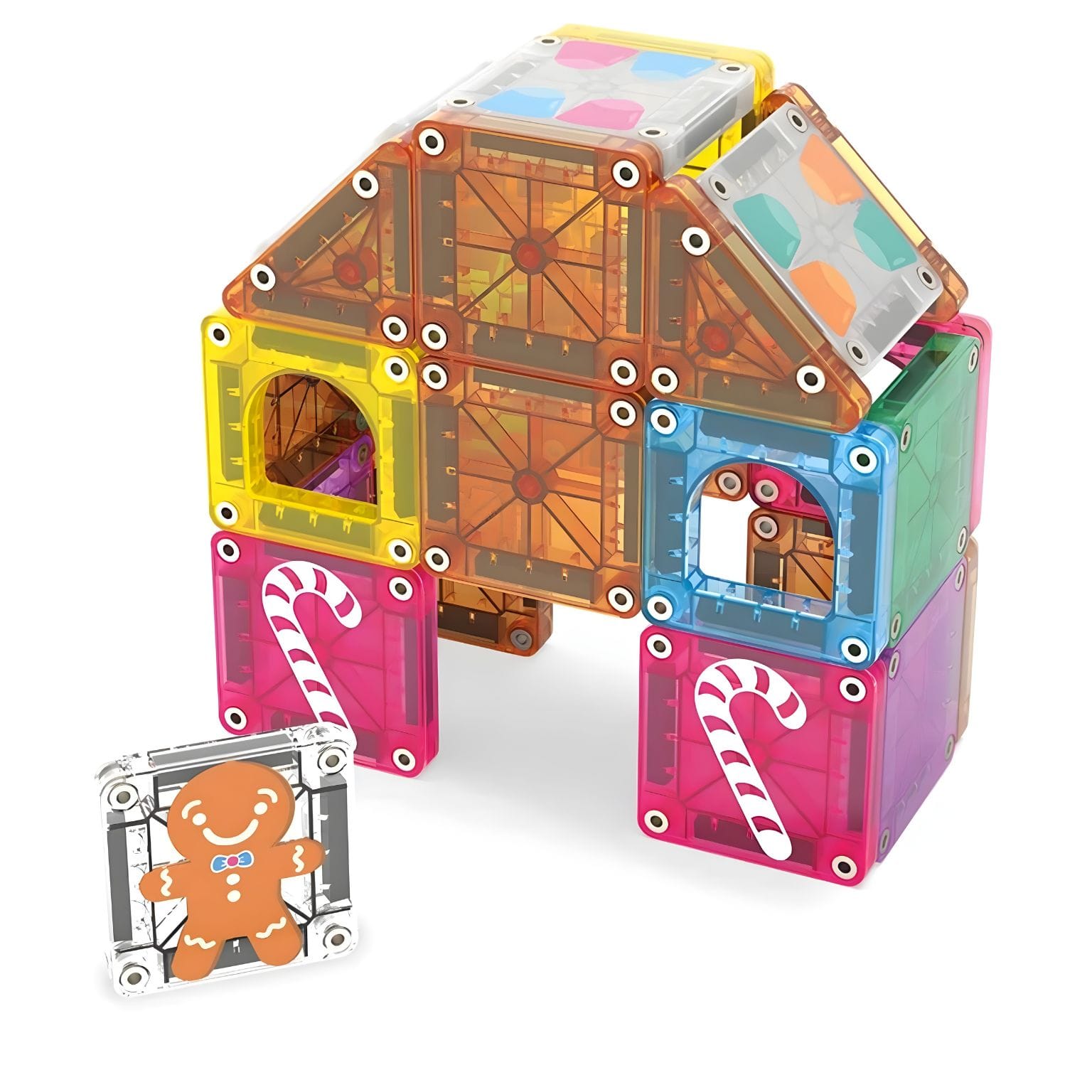 MAGNA-TILES microMAGS Gingerbread House conjunto magnético de viagem