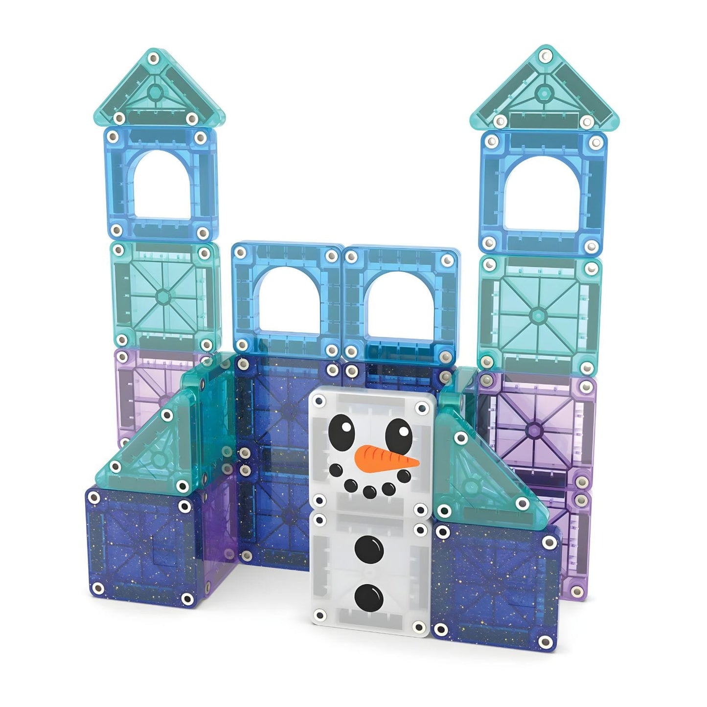 MAGNA-TILES Winter Travel com peças magnéticas e tema de neve