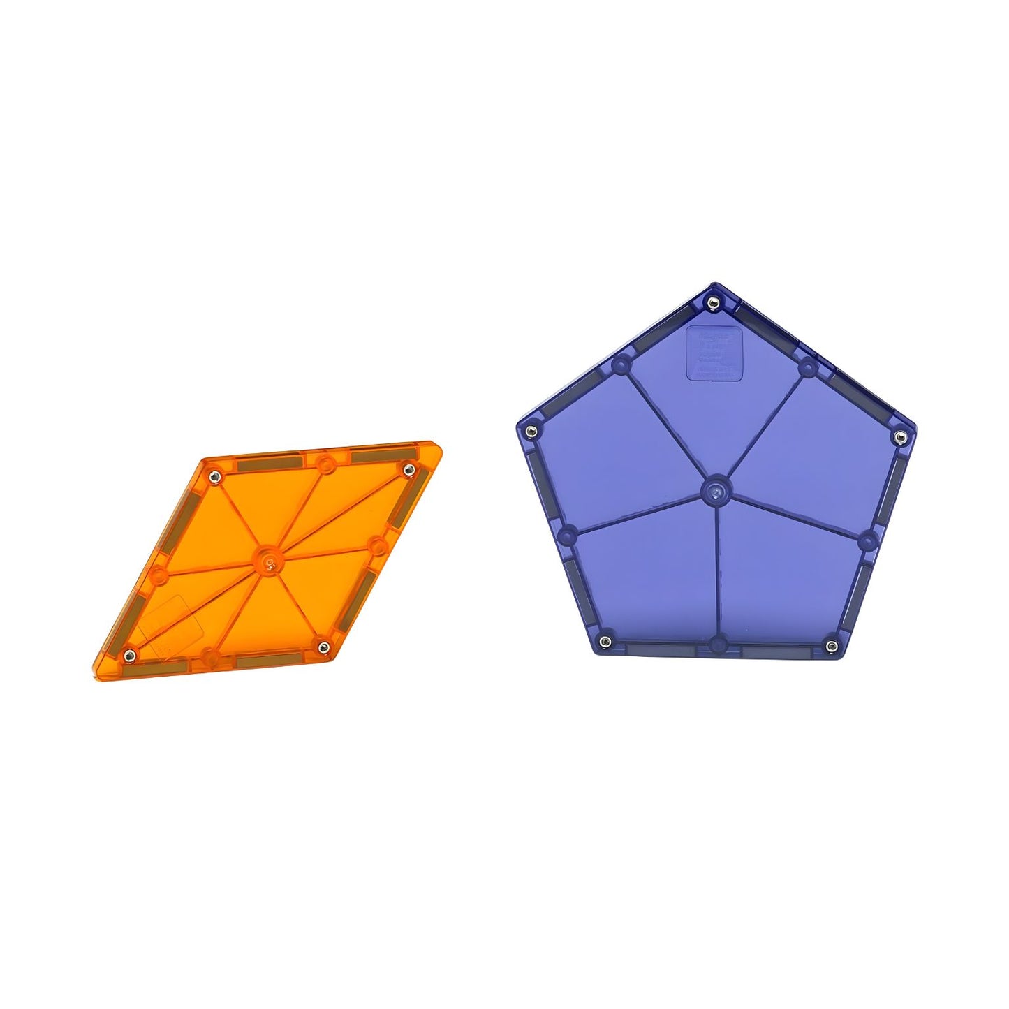 conjunto Magna-Tiles Polígonos extra com peças magnéticas coloridas em formas geométricas