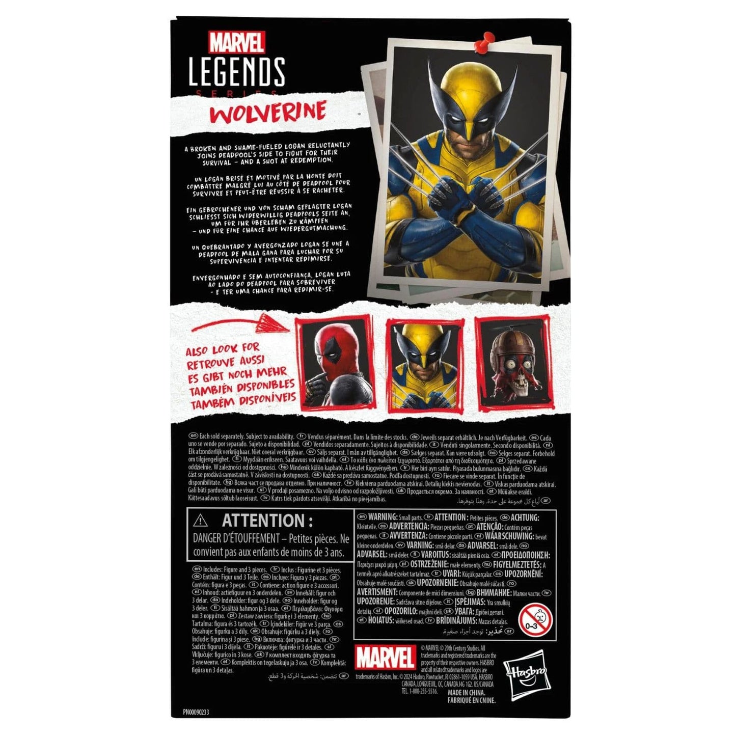 Marvel Legends Series Wolverine em embalagem vista adicional 3