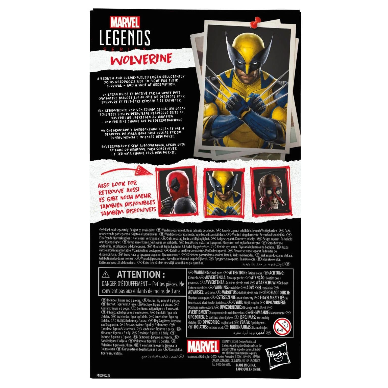 Marvel Legends Series Wolverine em embalagem vista adicional 3