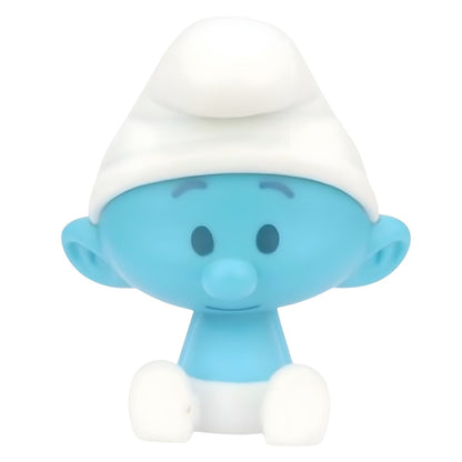 Mealheiro Smurf 16 cm com gorro branco, vista de frente