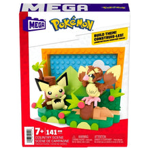 Mega Pokemon Paisagem Rural com cenário de campo para construir e personagens Pokémon