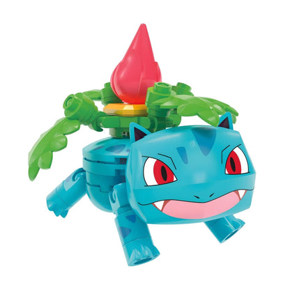 Figura Ivysaur Mega Pokémon com flor vermelha nas costas