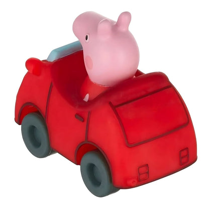 Carro vermelho da Peppa visto de trás