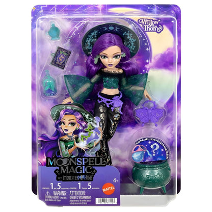 Boneca Monster High Moonspell Magic Willow Thorne em embalagem