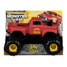 Monster Jam Grave Digger Retro vermelho com rodas amarelas