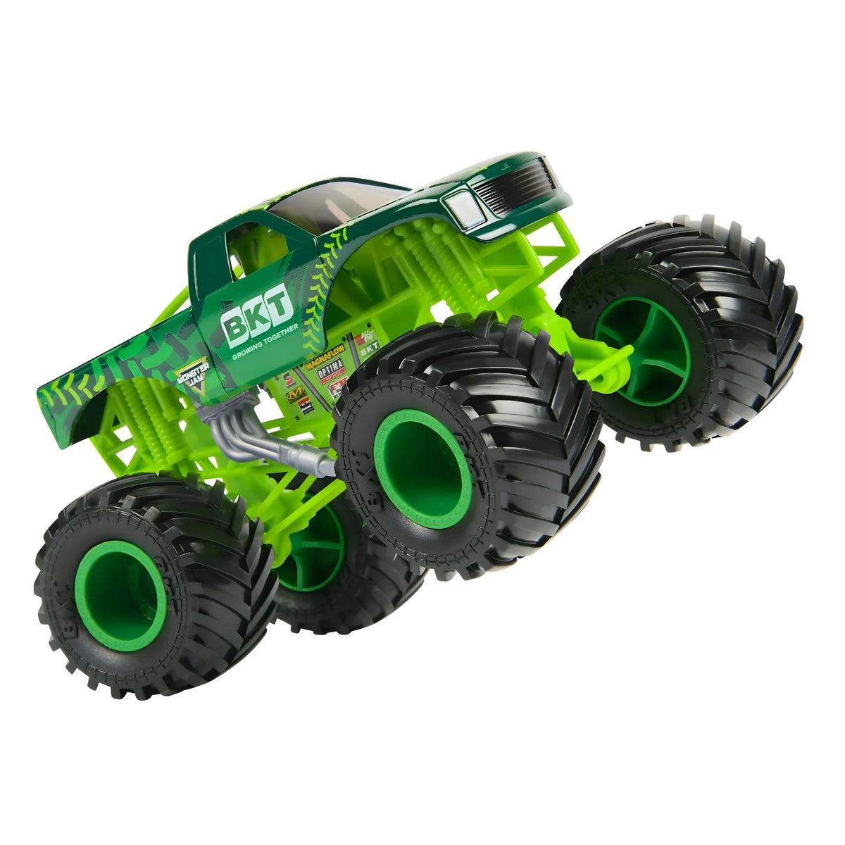 Veículo Monster Jam BKT Growing Together verde inspirado nas arenas Monster Jam