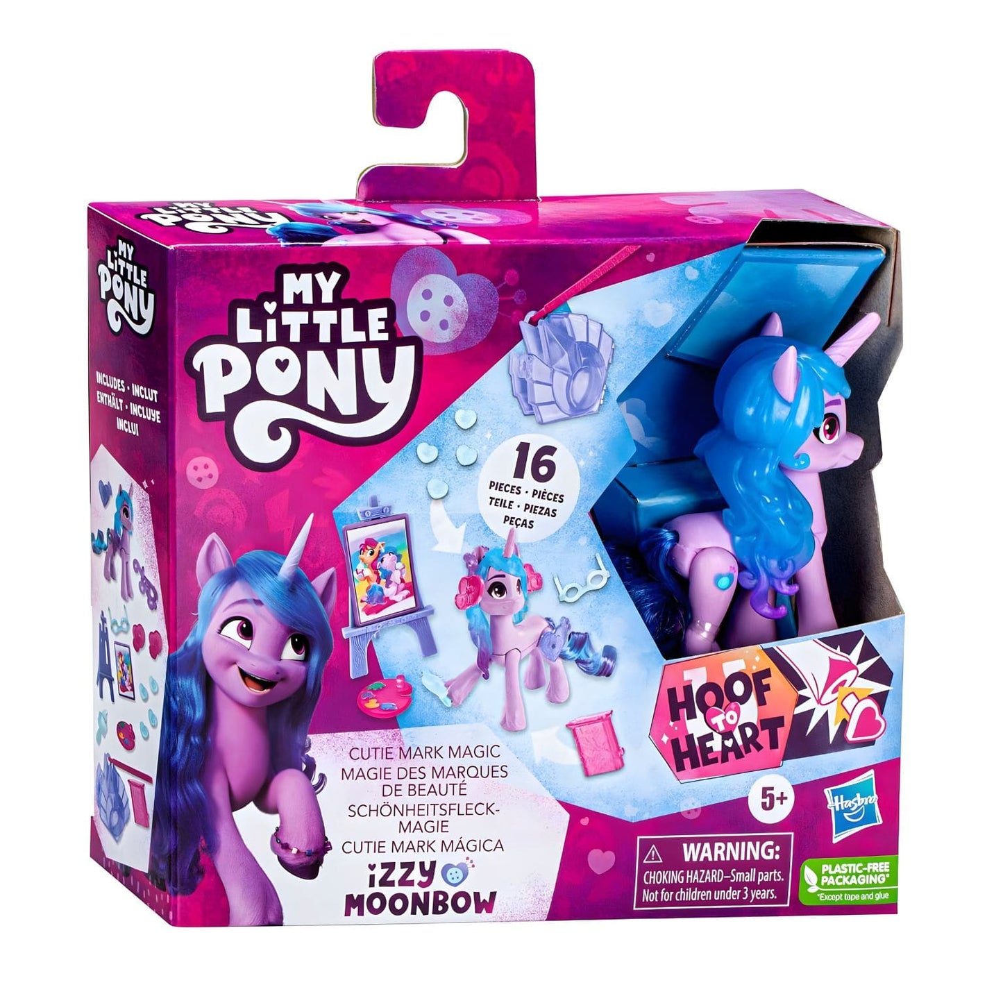 Figura My Little Pony Izzy Moonbow com acessórios de Marca de Beleza Mágica