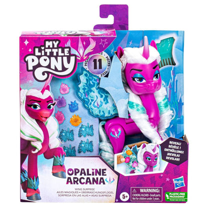 My Little Pony Asas Surpresa Opaline Arcana na caixa com acessórios