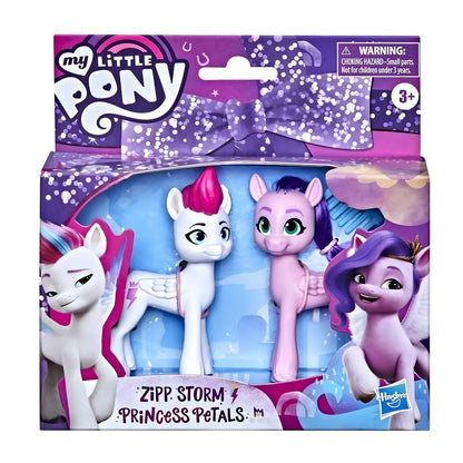 My Little Pony BFF Adventure Zipp Storm e Princess Petals na embalagem