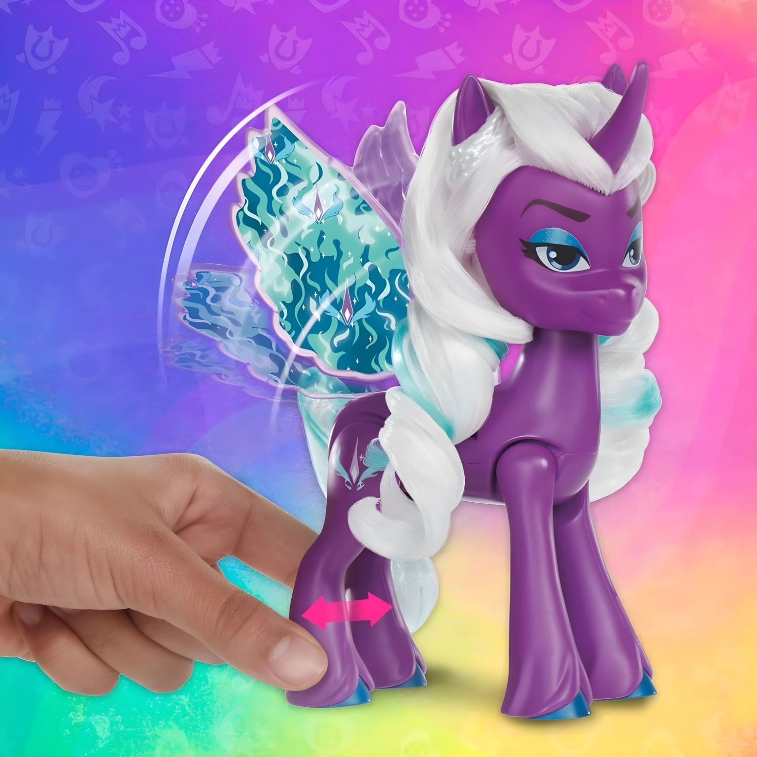 My Little Pony Asas Surpresa Opaline Arcana com cabelo para pentear