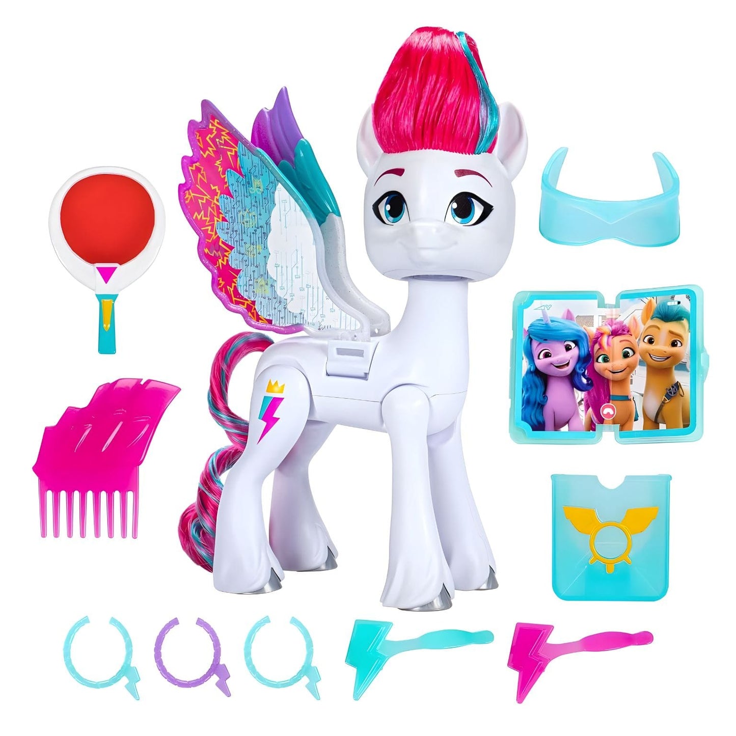 Figura My Little Pony Zipp Storm com asas surpresa e acessórios