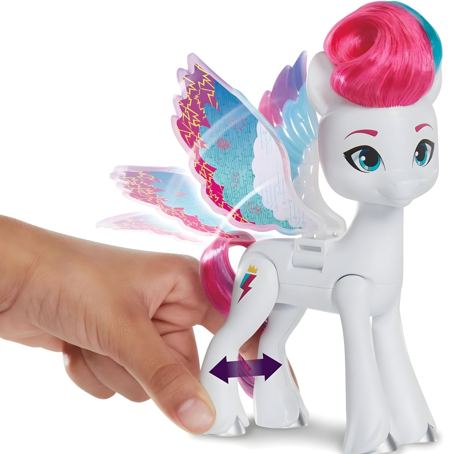 My Little Pony Asas Surpresa Zipp Storm com cabelo para pentear