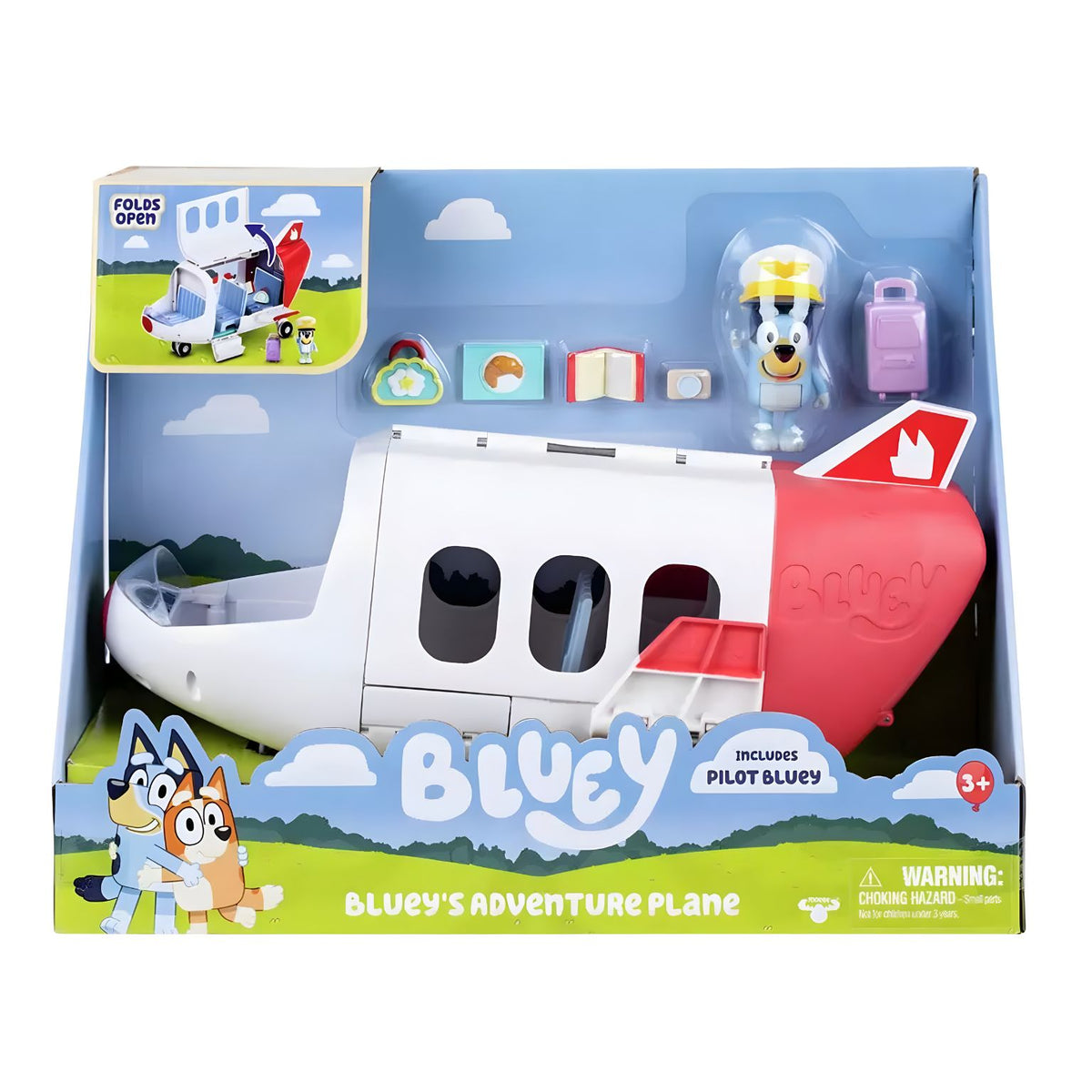 Avião privado da Bluey da Moose Toys, conjunto de brincar com figura