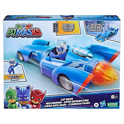 Caixa do PJ Masks Carro de corrida felino com Catboy ao volante