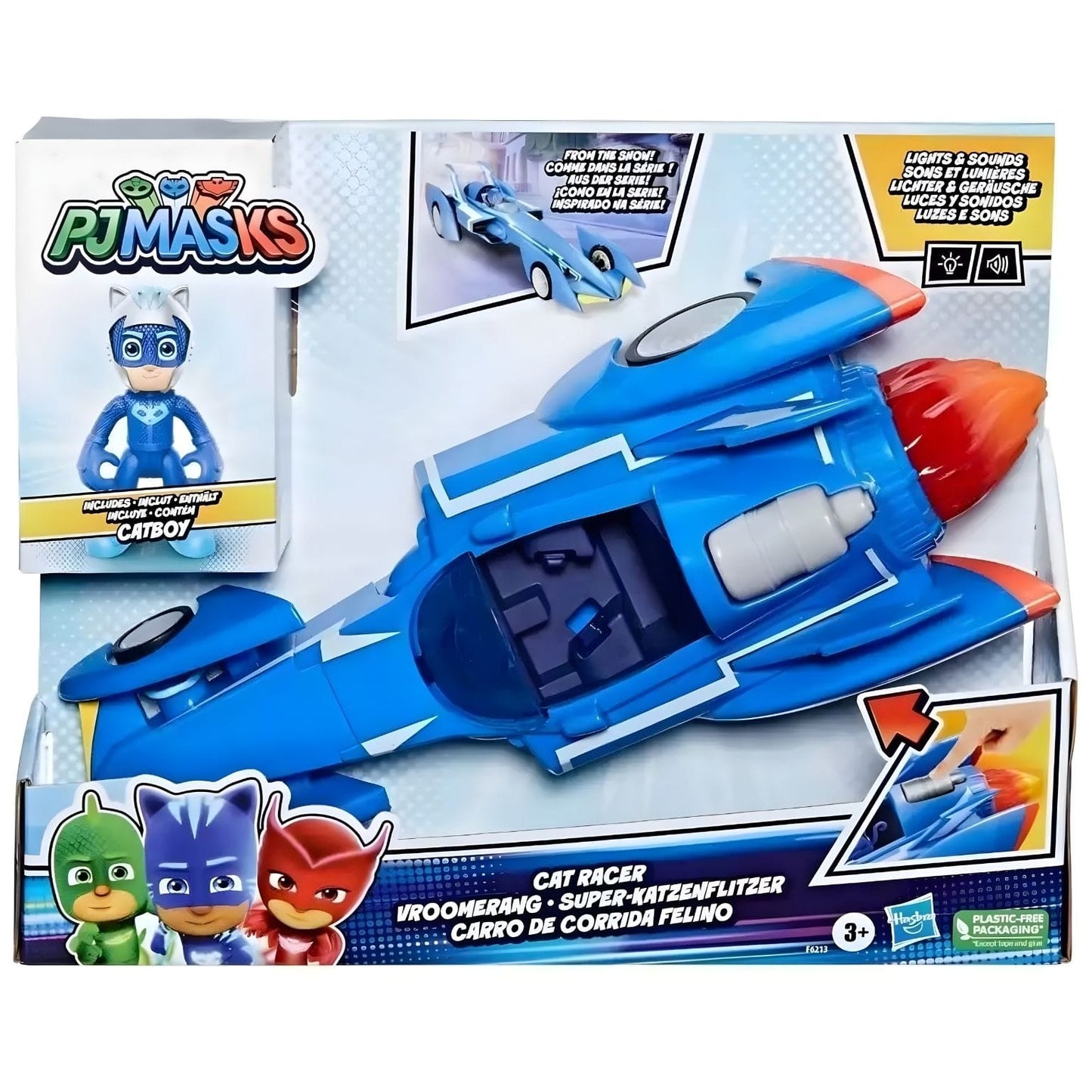 PJ Masks Carro de corrida felino com Catboy
