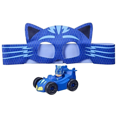 Máscara azul do Catboy e veículo Catboy PJ Masks