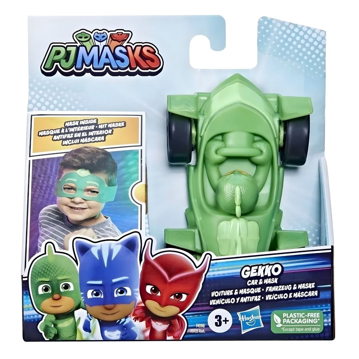 PJ Masks Veículo Gekko com miniveículo e máscara