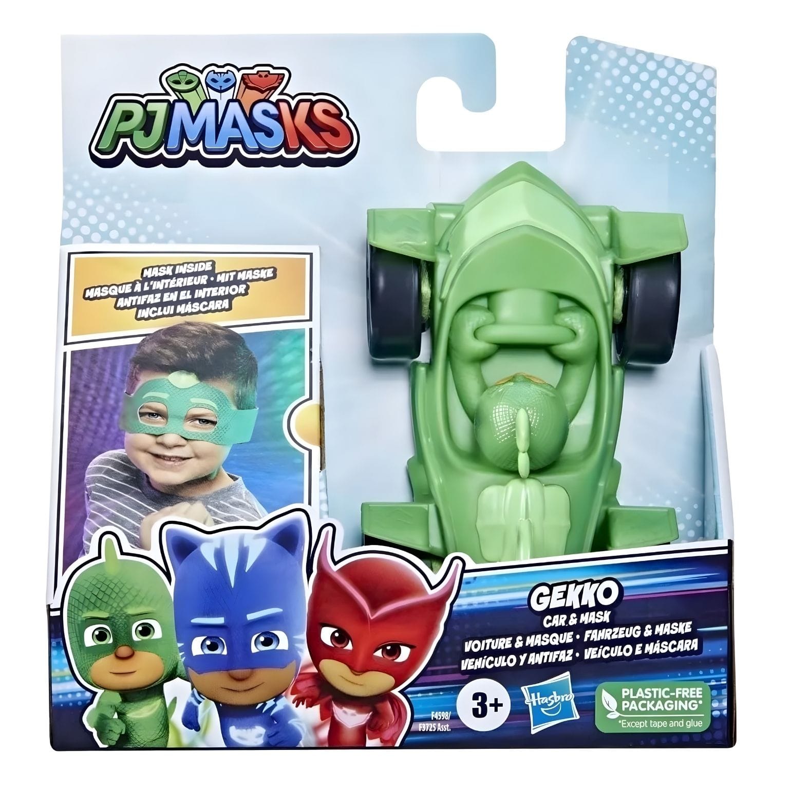PJ Masks Veículo Gekko com miniveículo e máscara