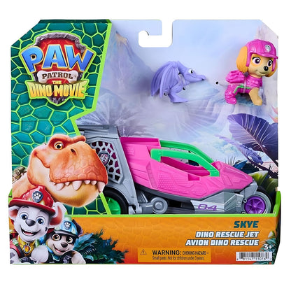 Patrulha Pata The Dino Movie Skye na embalagem Dino Rescue Jet