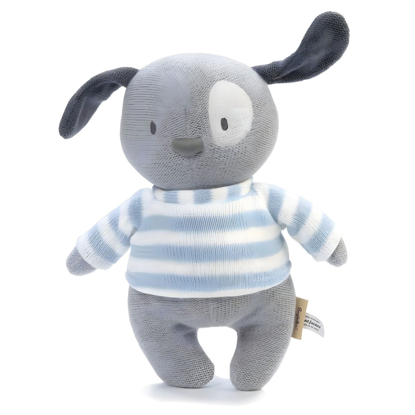 Peluche para bebés Puppy Mimmo em tons suaves azul e creme