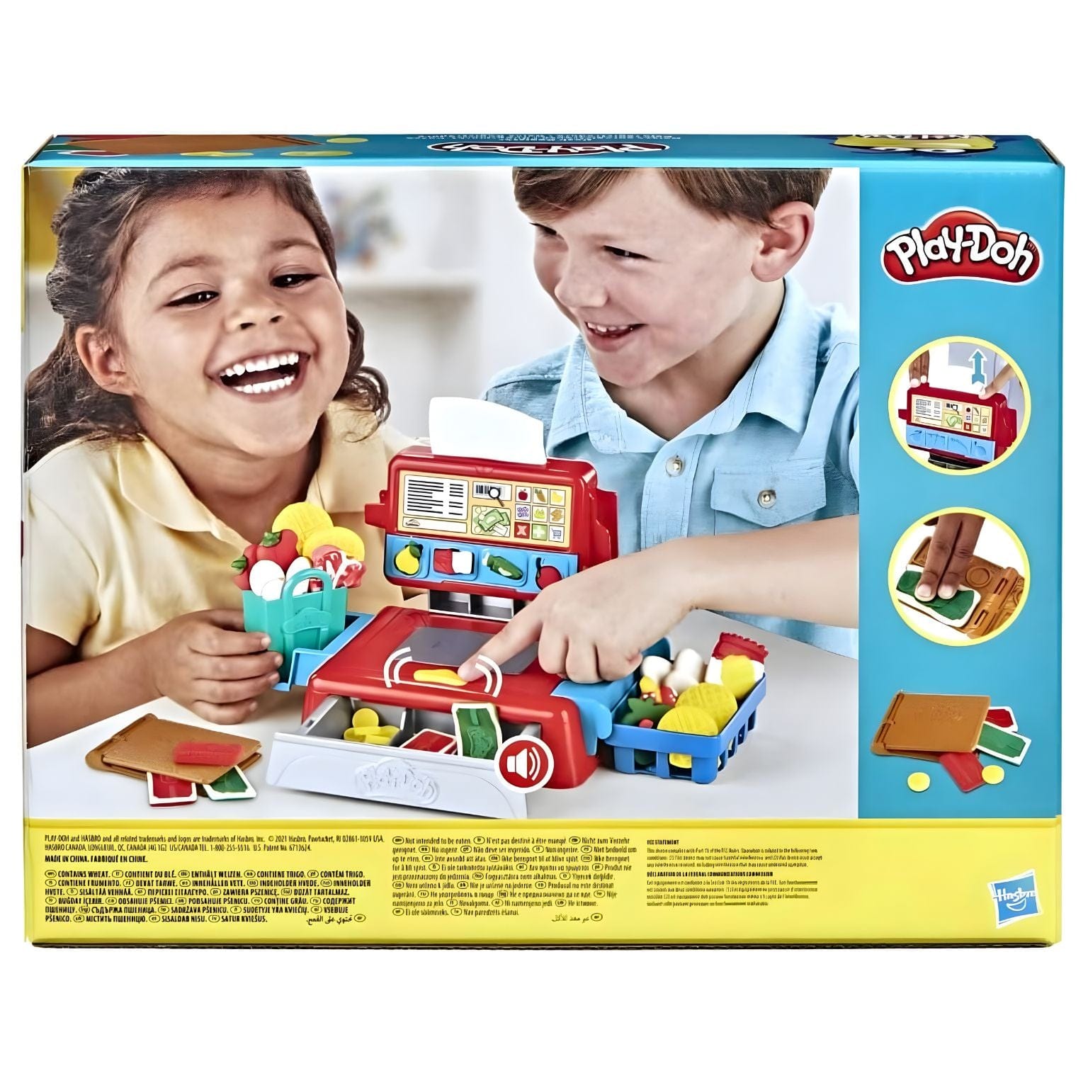 Play-Doh Caixa Registradora com acessórios de supermercado e massa de modelar colorida