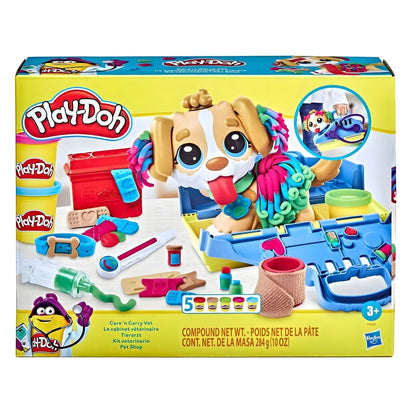 Caixa Play Doh Kit veterinário com cão e frascos de massa