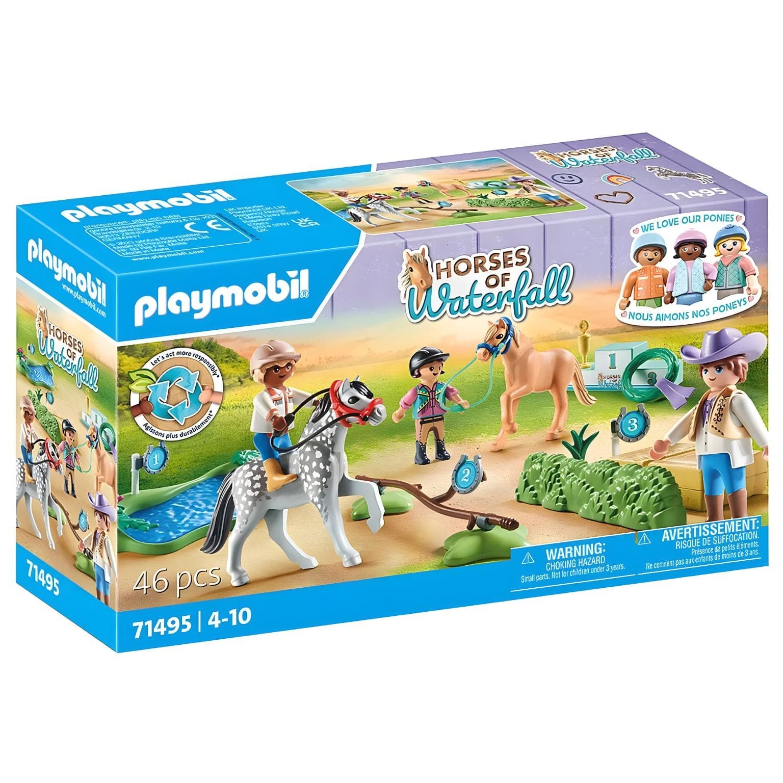 Playmobil 71495 Torneio de póneis com póneis, pódio e acessórios de competição