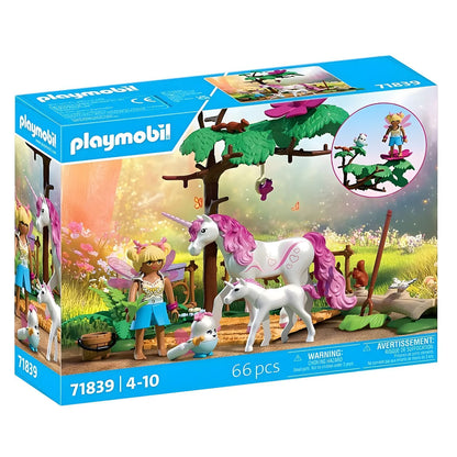 Caixa Playmobil 71839 Estábulo mágico unicórnio para mãe e potro